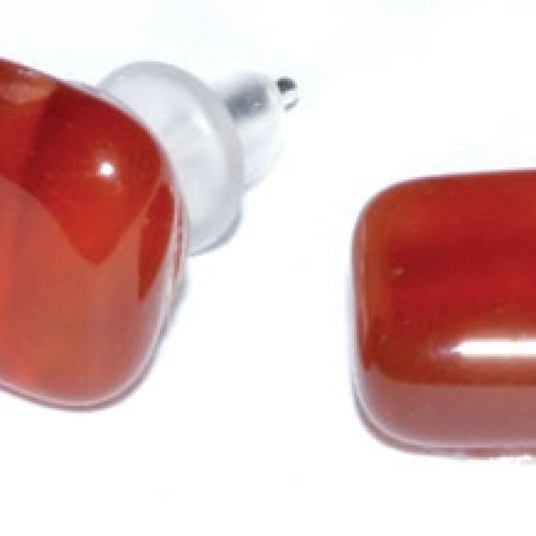 Carnelian stud earrings