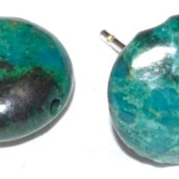 Chrysocolla stud earrings