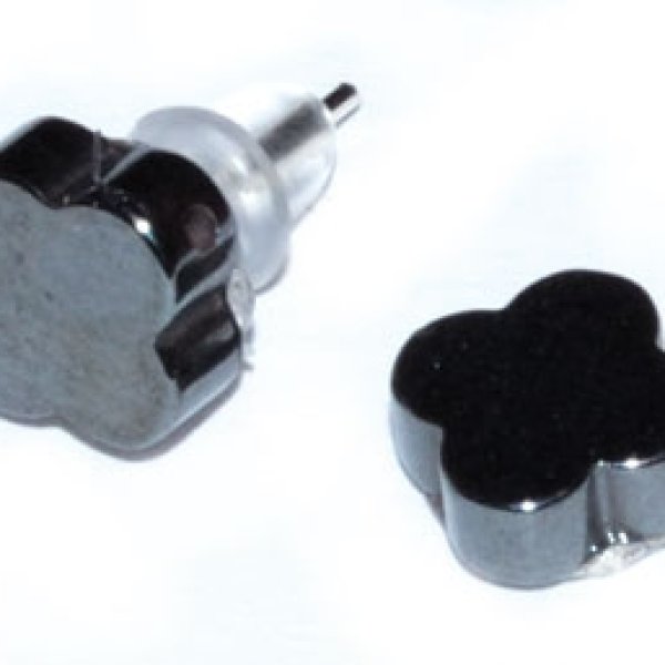 Hematite stud earrings