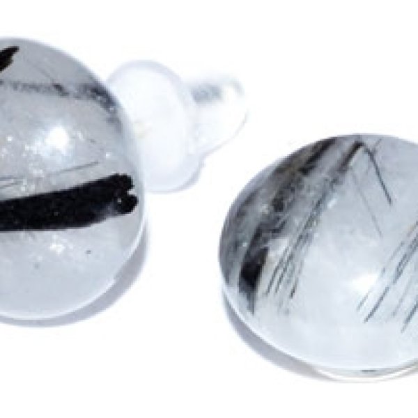 Tourmalated Quartz stud earrings