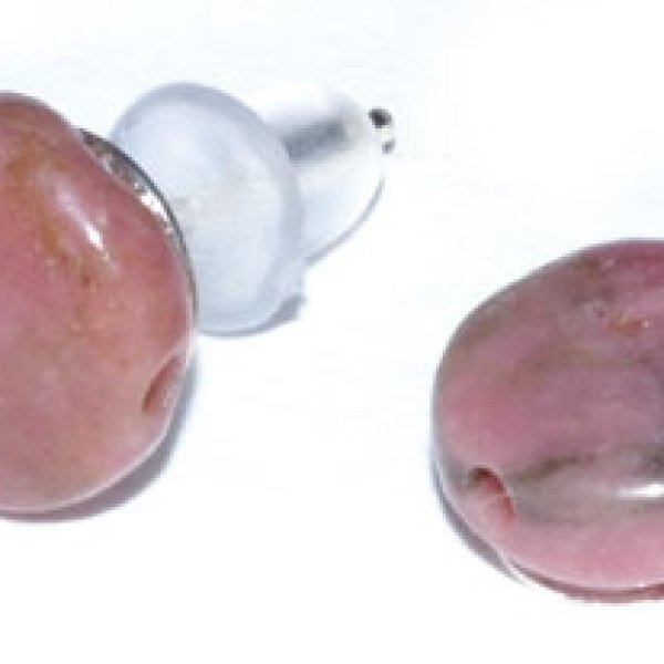 Rhodonite stud earrings