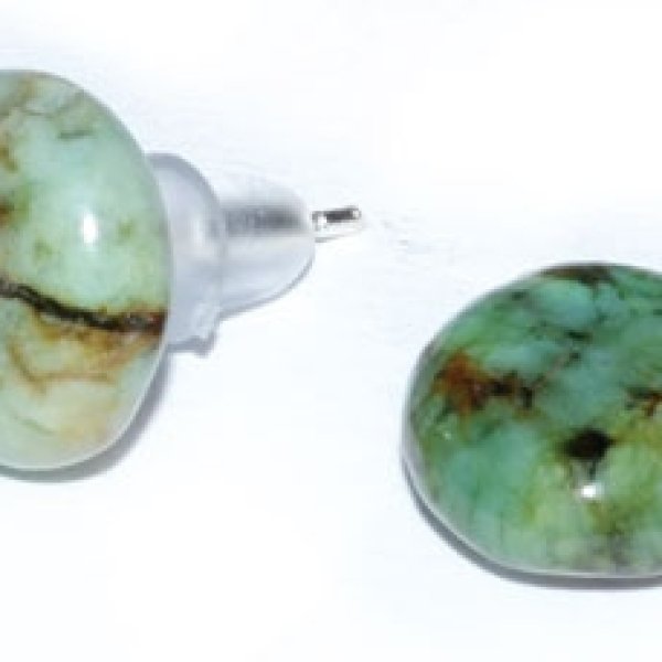 African Turquoise stud earrings