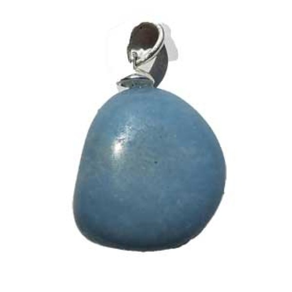 medium Angelite tumbled pendant