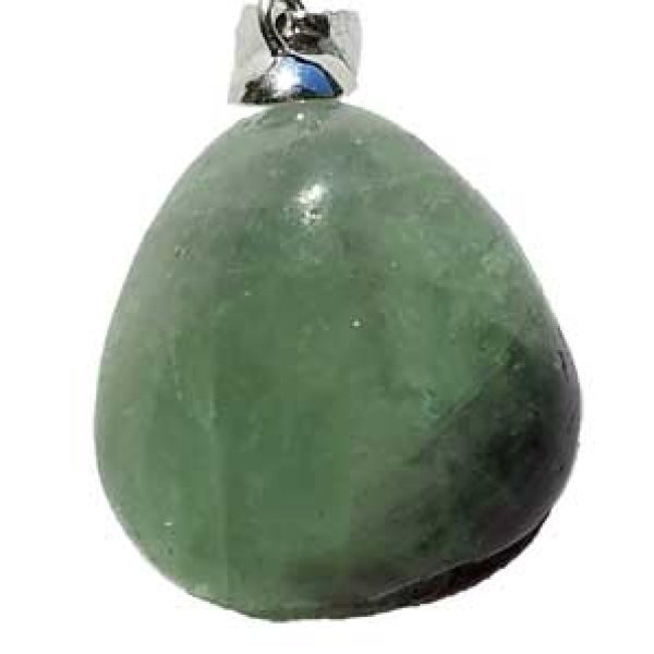 medium Fluorite tumbled pendant