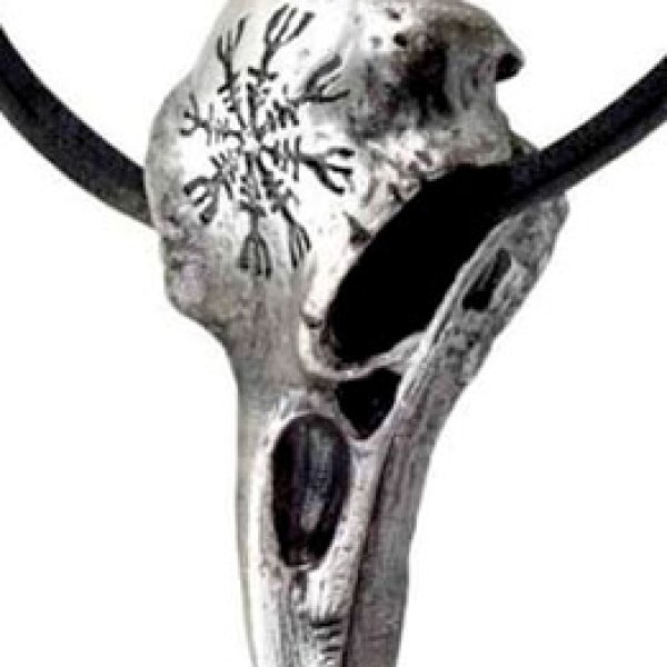 2" Helm of Awe Ravenskull pewter