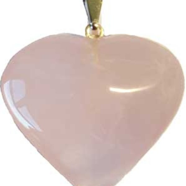 1" Rose Quartz heart