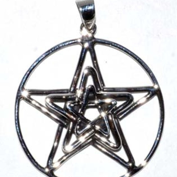 11/16" Pentagram 3D sterling