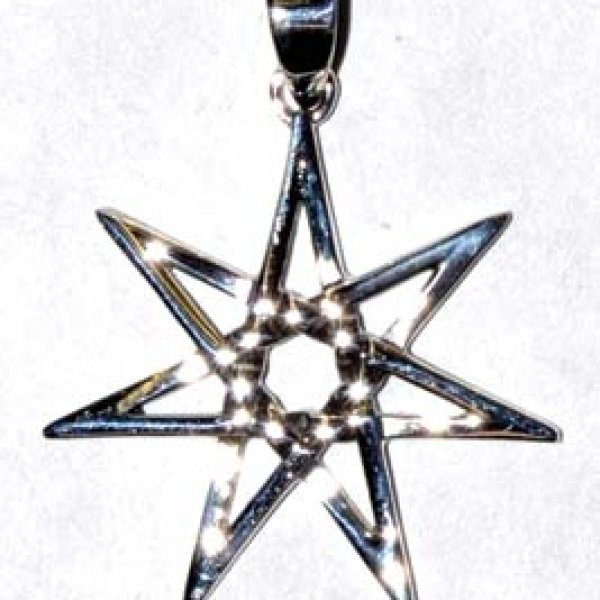 1" 7 Pointed Star sterling