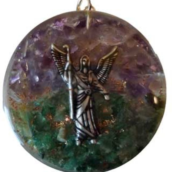 1 1/2" Raphael Orgone Amethyst & Green Aventurine