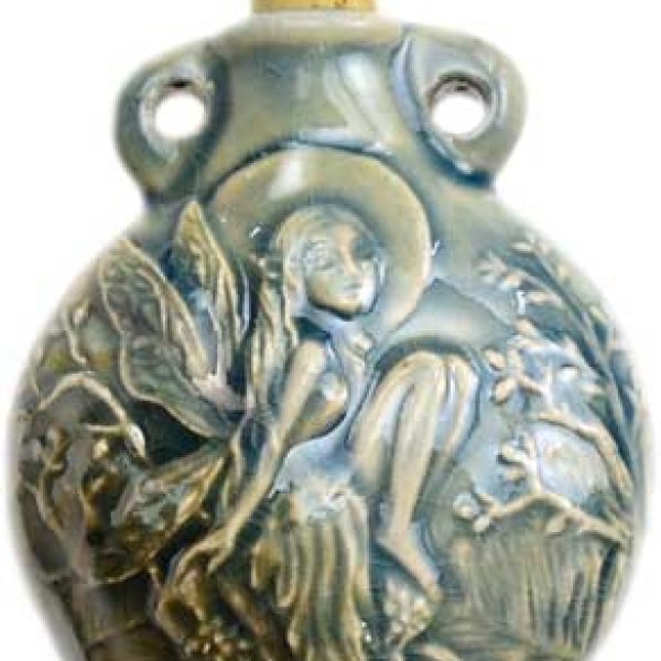 Tree Fairy Raku Oil Bottle