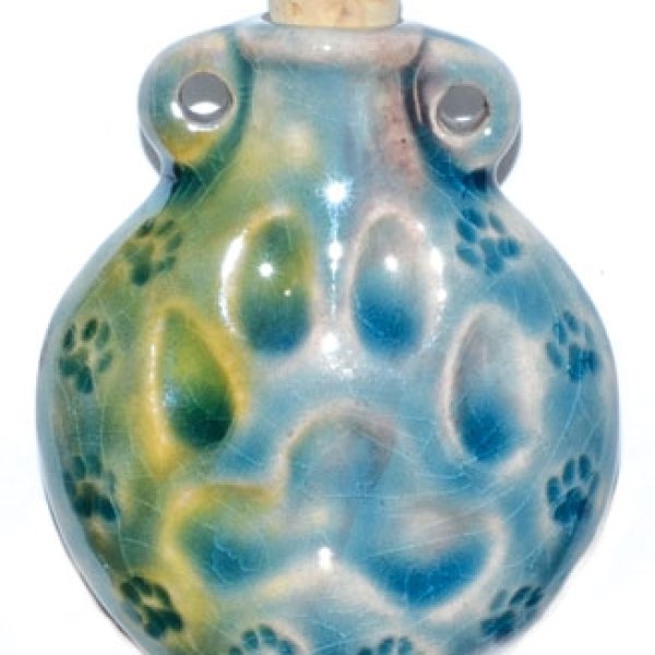 Paw Raku Oil Bottle