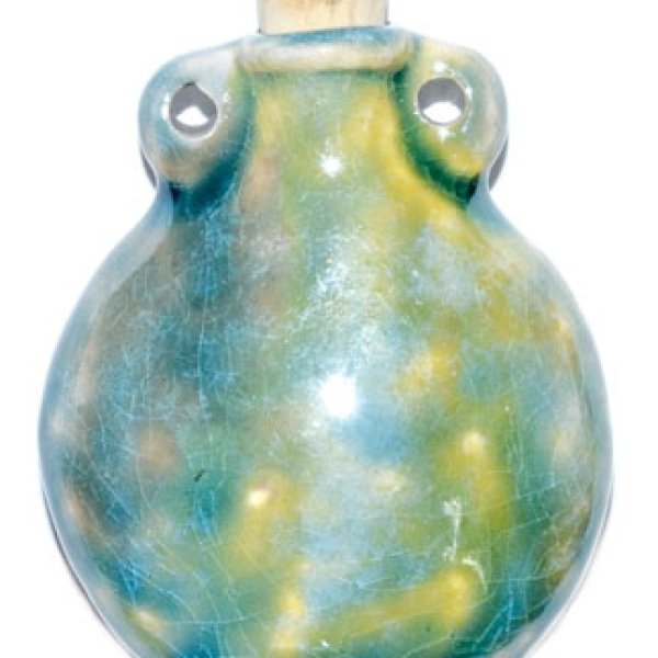Vase Raku Oil Bottle