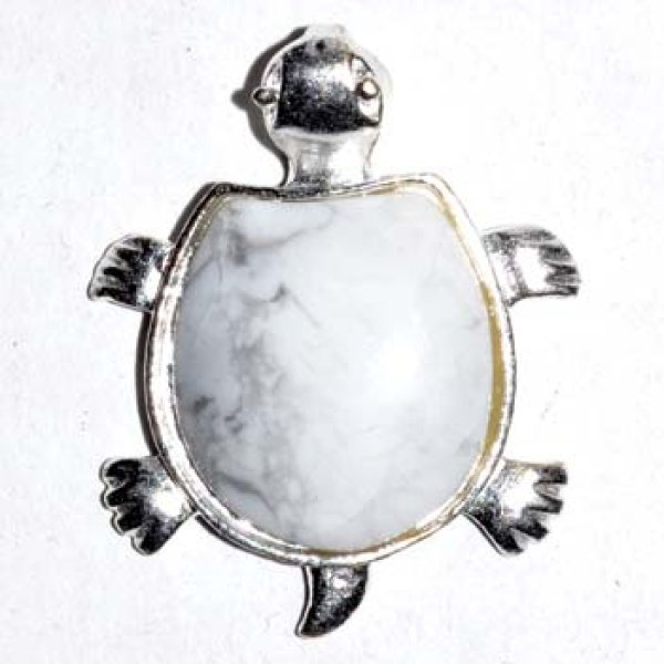 Turtle Howlite gemstone pendant