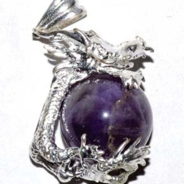 Dragon Amethyst gemstone pendant