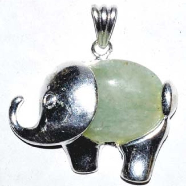 Elephant Green Aventurine gemstone pendant
