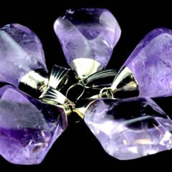Amethyst polished pendant