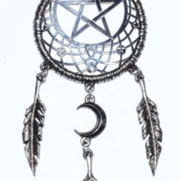 4 1/4" Pagan Dream Catcher pewter