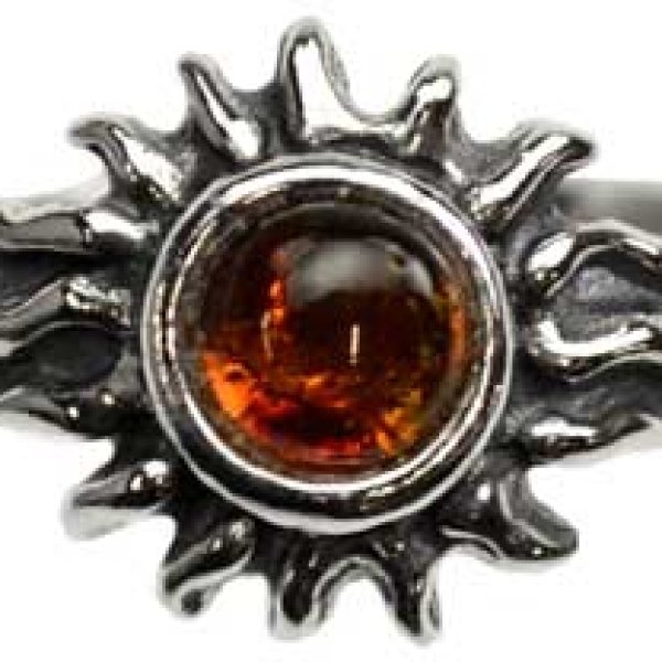 Amber Sun ring Size 7