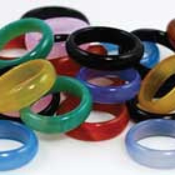 6mm Rounded Agate rings 20/bag