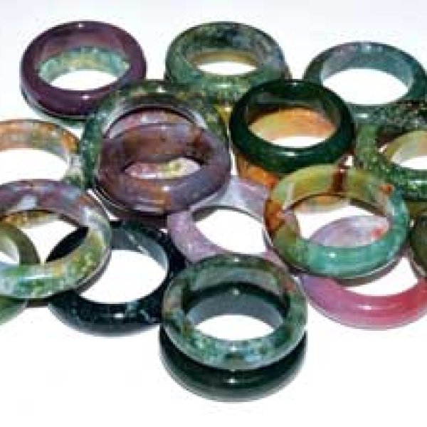 Jasper, Fancy (size 6-10) rings 25/bag