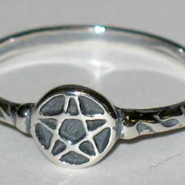 Pentagram ring size 8 sterling