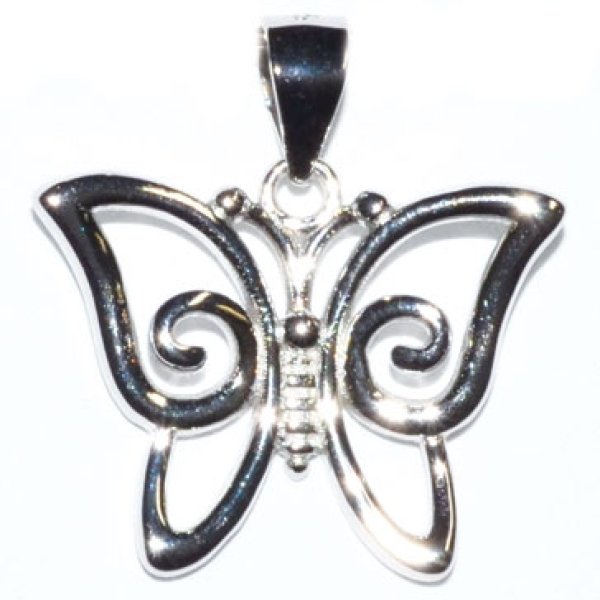 3/4" Butterfly sterling pendant