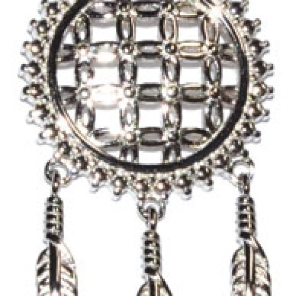 3/4" Flower of Life Dreamcatcher sterling pendant