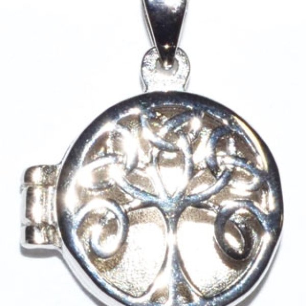 3/4" Celtic Tree of Life locket sterling pendant