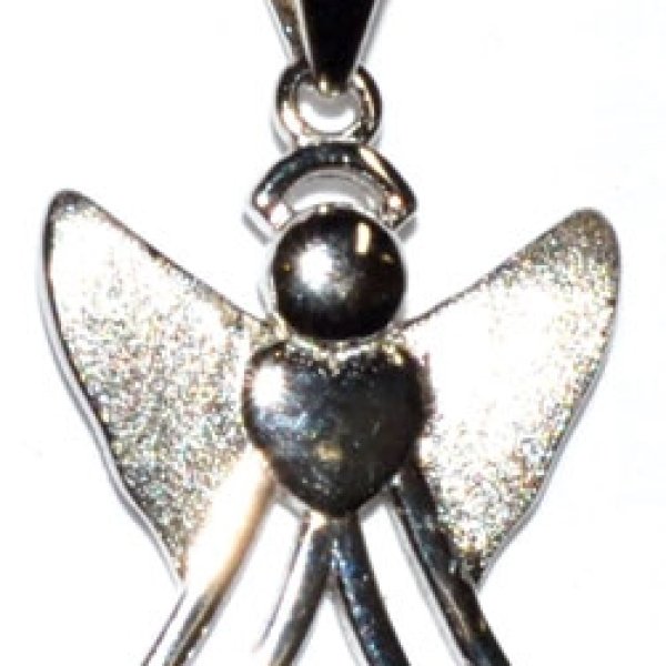 11/16" Love Angel sterling pendant