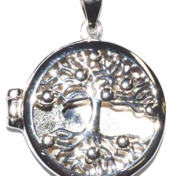 3/4" Tree of Life locket sterling pendant