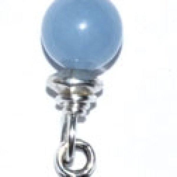 Angel wing pendant with angelite bead