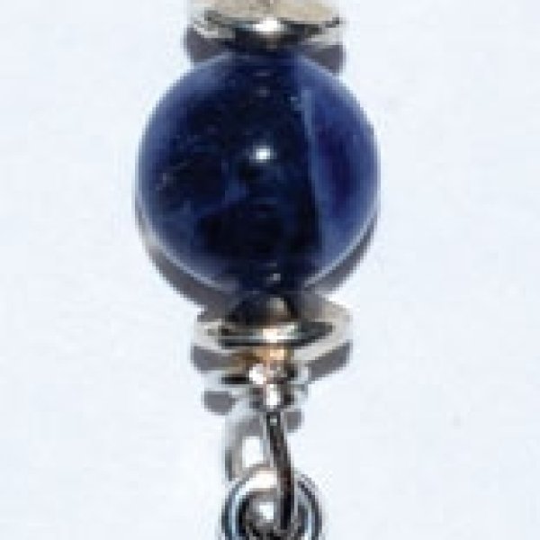 Star pendant with sodalite bead