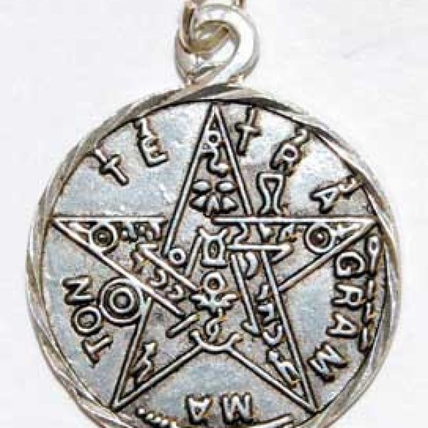 Tetragrammaton pendant pewter