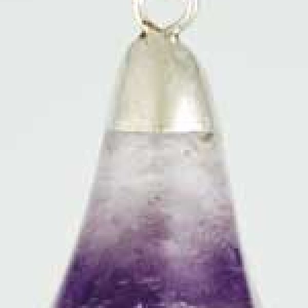 Amethyst tumbled pendant