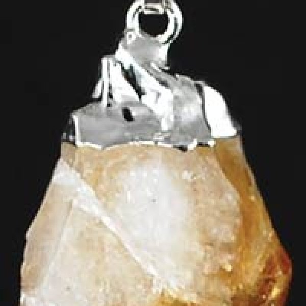 Citrine untumbled pendant
