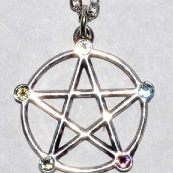 1" Wiccan Elemental Pentagram