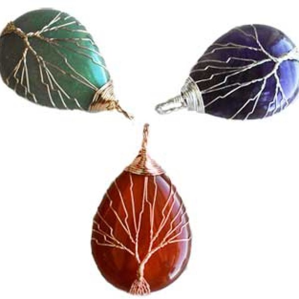 Tree of Life Wire Wrapped (various stones)