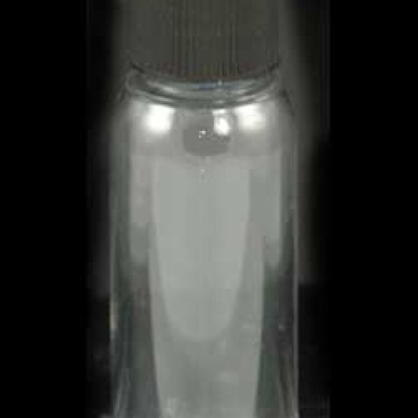 1oz Clear Plastic Bottle W/ Ribbed Cap