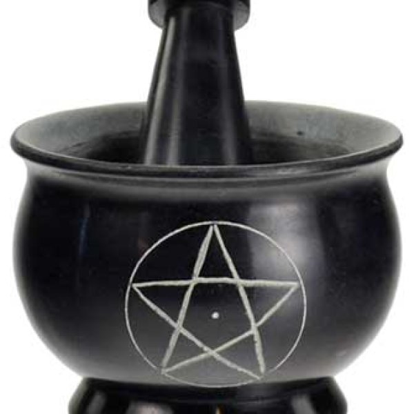 4" Pentagram mortar and pestle set