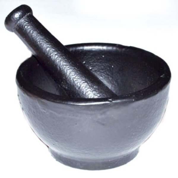 2 3/4" Cast Iron mortar and pestle set