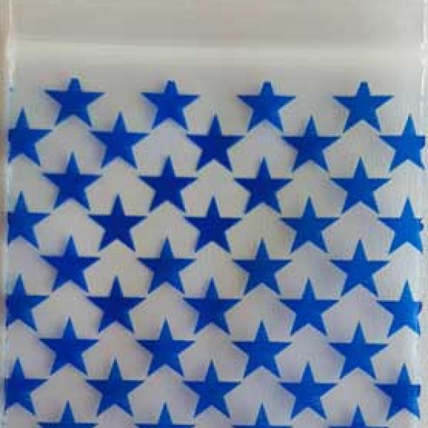 Blue Stars ReSealable bags 2" x 2" 100/pkg 2.5mil