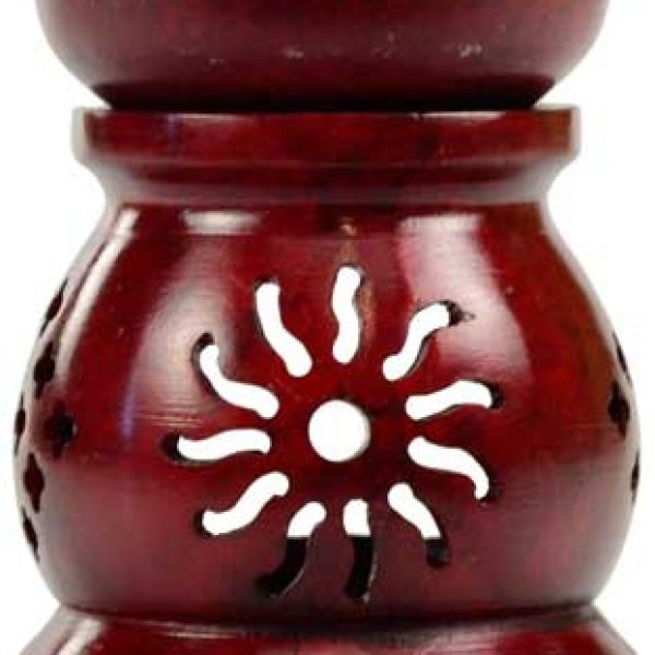 3 1/2" Red Soapstone oil diffuser