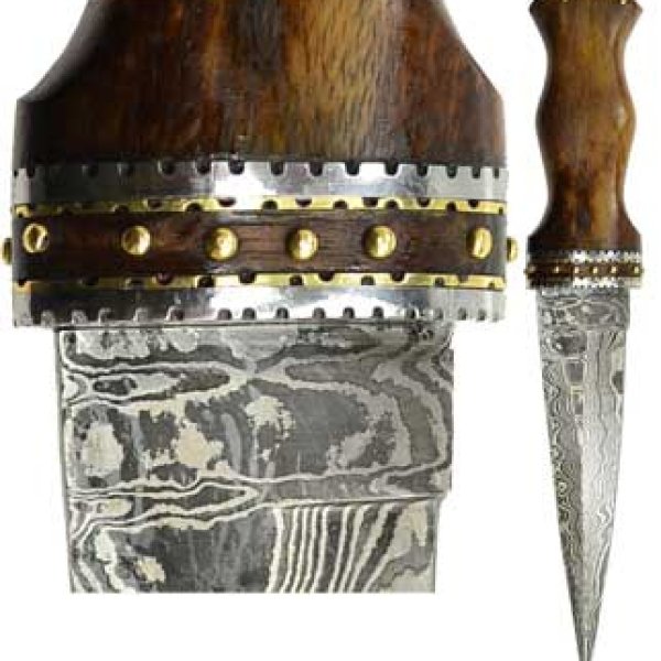 Rosewood Damascus athame