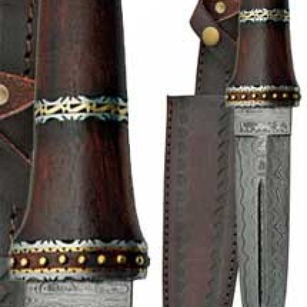 Dirk Wod Damascus athame 13 3/4"