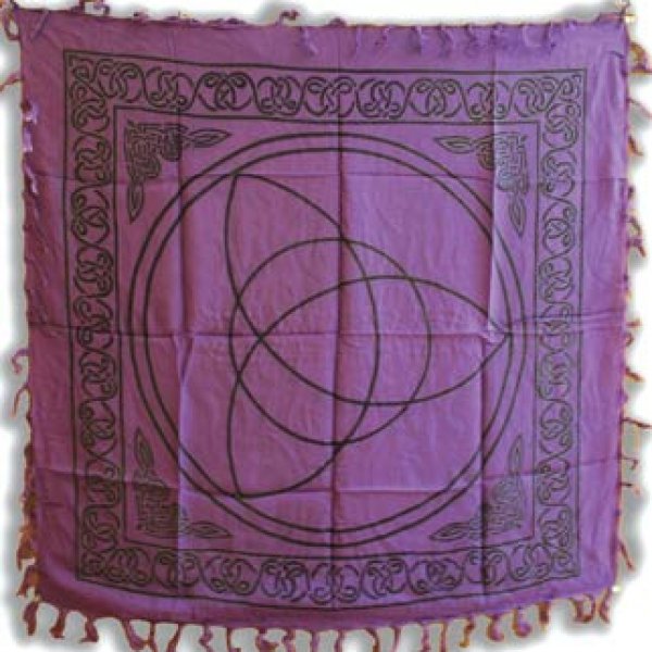 Purple Triquetra altar cloth 36" x 36"