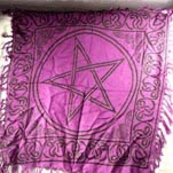 Pentagram altar cloth 18" x 18"