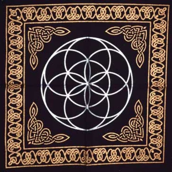 18"x18" Seed of Life altar cloth