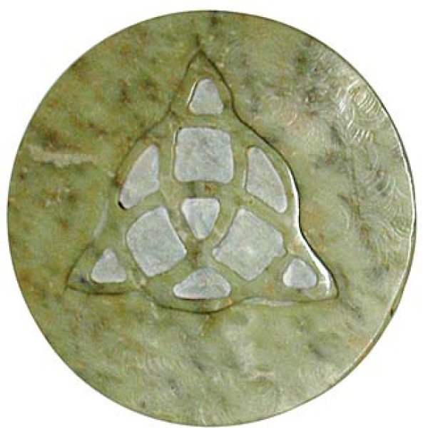 Soapstone Triquetra altar tile 3"