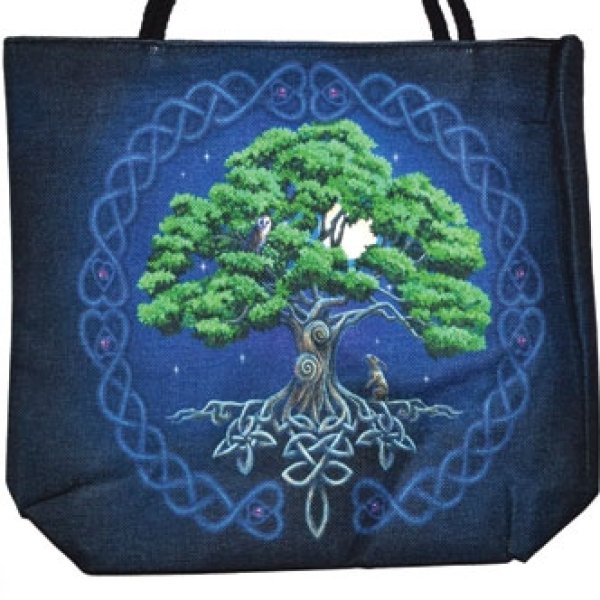 14" x 16" Tree of Life jute tote bag