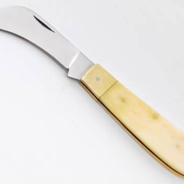 Folding Boline 7" white bone
